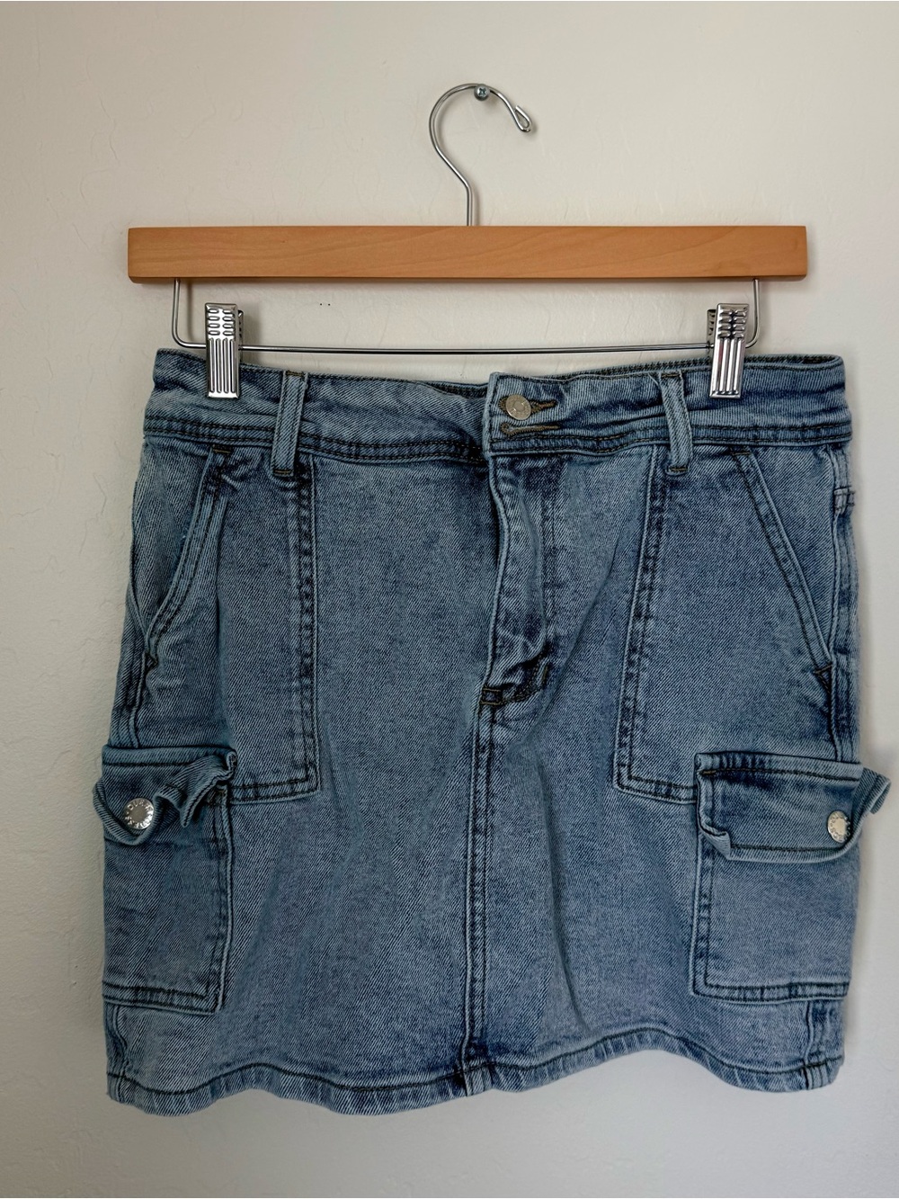 Guess Light Blue Denim Mini Skirt